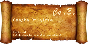 Csajka Brigitta névjegykártya