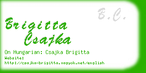 brigitta csajka business card